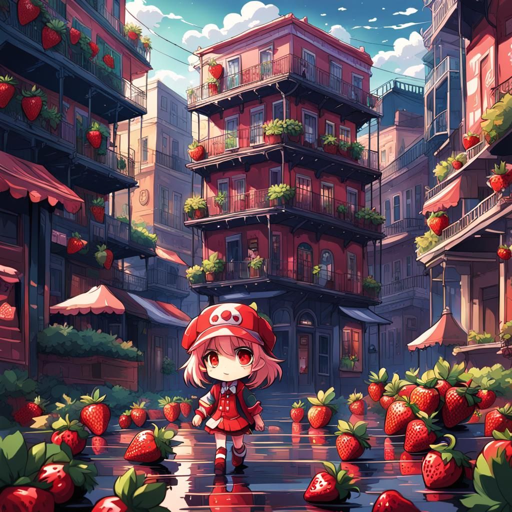 Chibi Strawberry Adventures in New Orleans: Anime Style