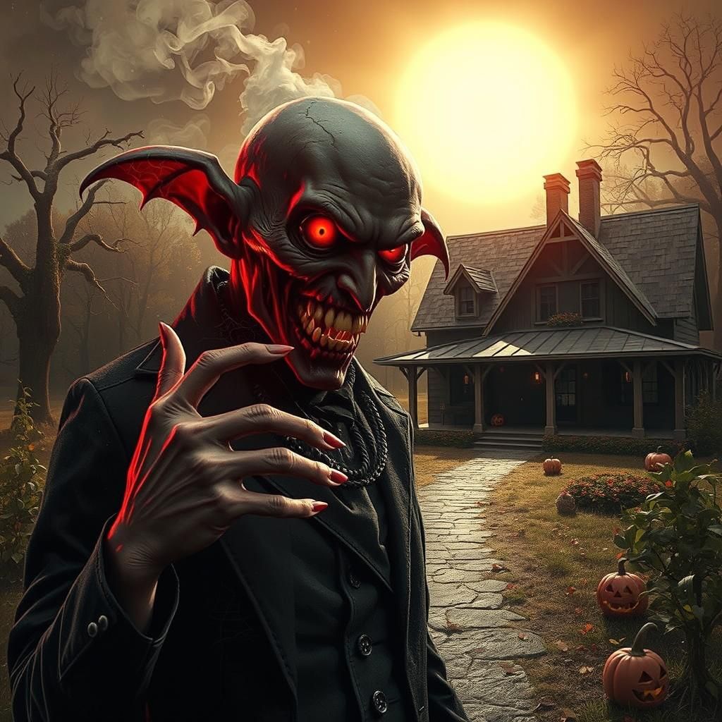 Nosferatu in Sunlight: A Gothic Horror Scene
