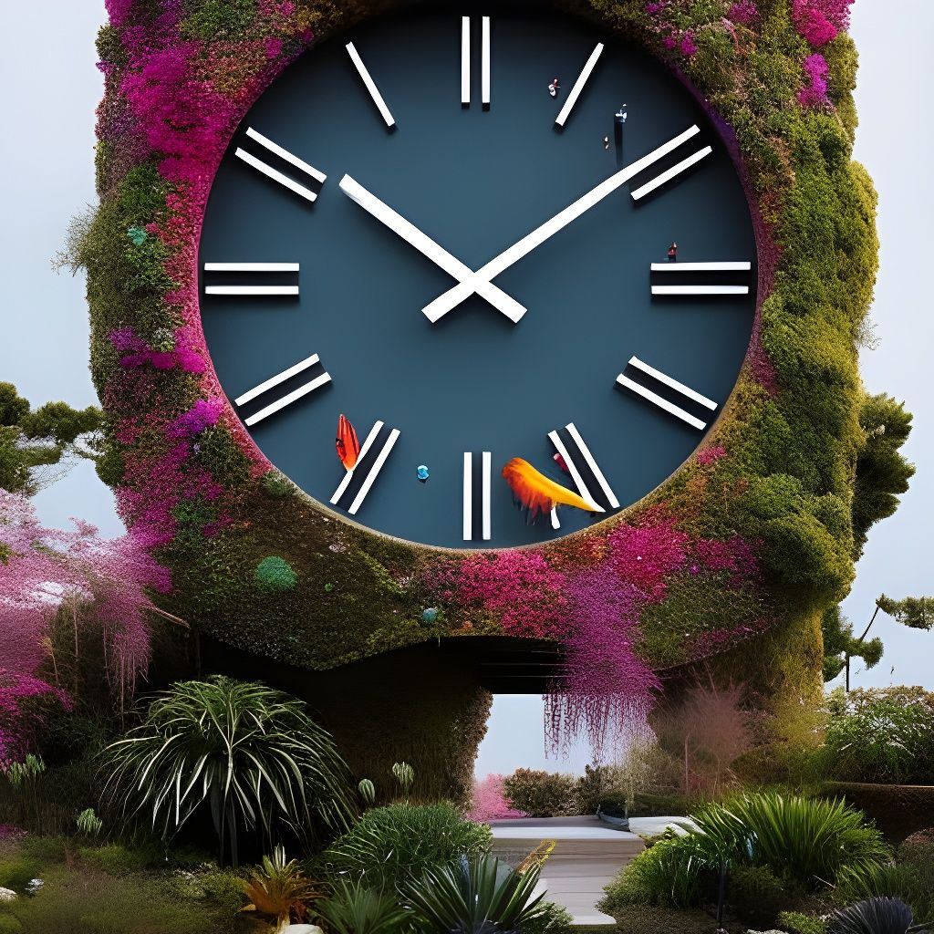 Overgrown clock