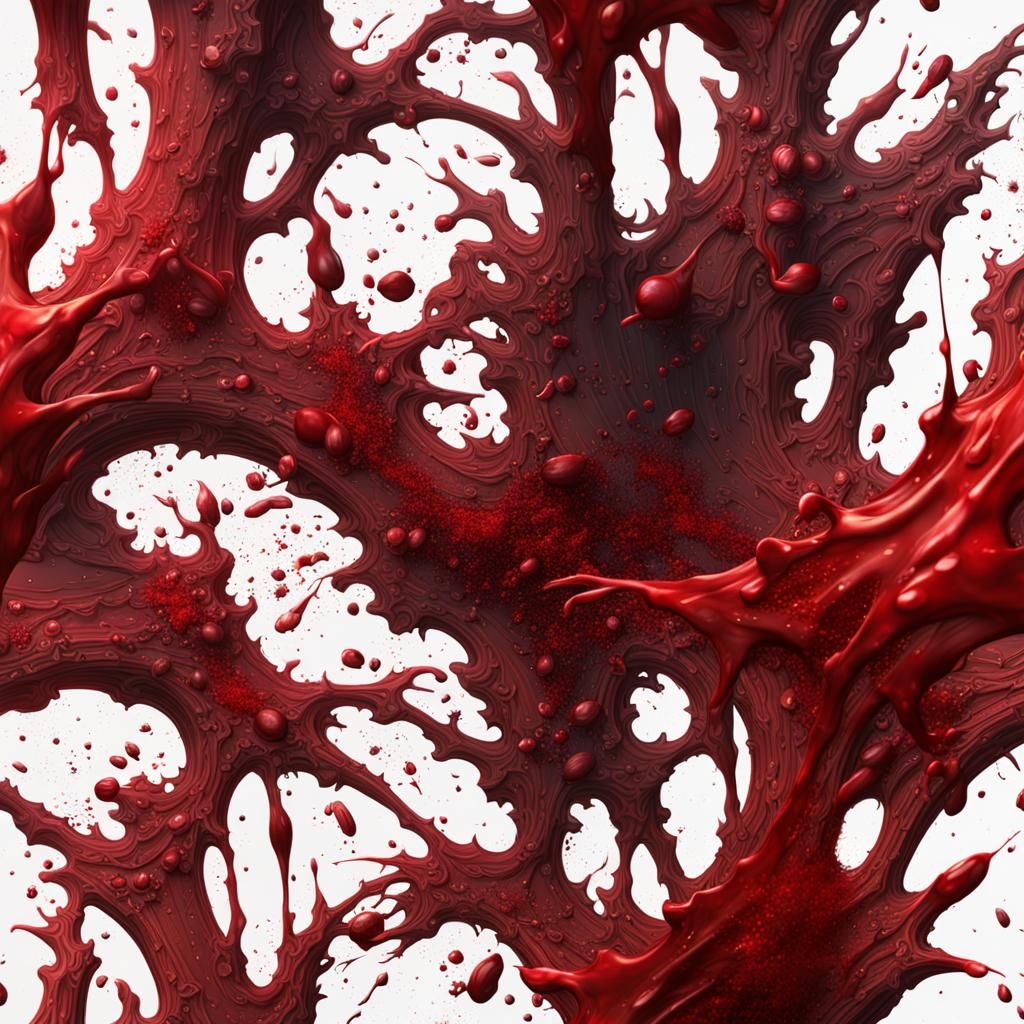 Detailed Blood Splatter Fantasy Concept Art