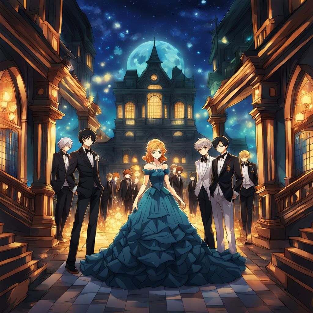 Generations of Prom Dresses in Anime Style