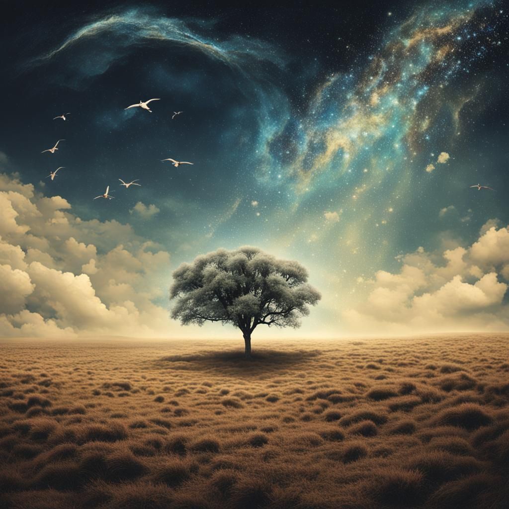 Dusty Landscape Evokes Transient Existence