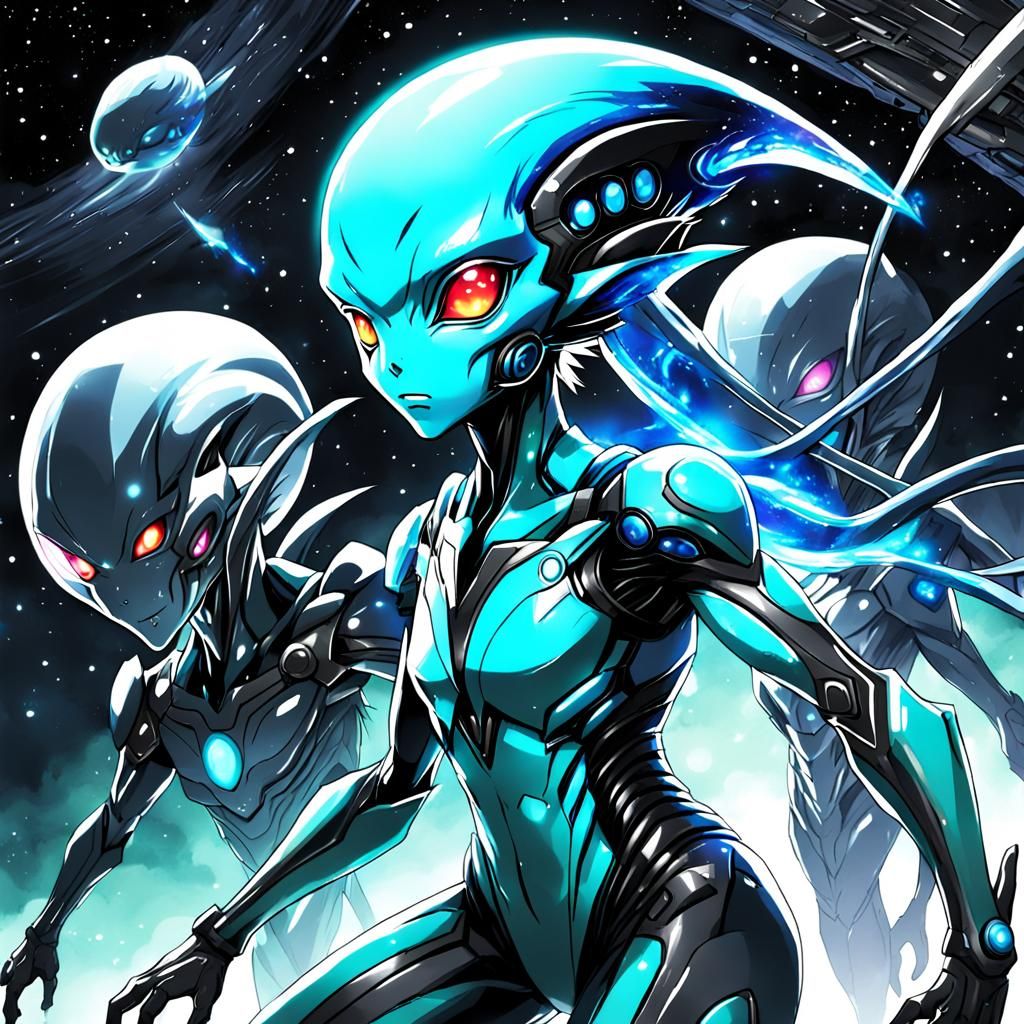 Lyran Alien Species in Anime Style