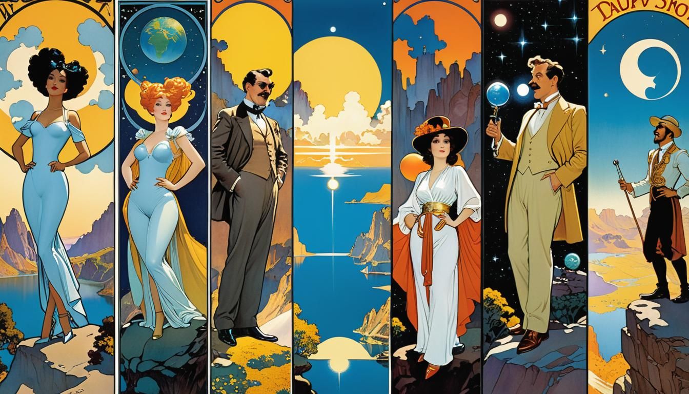 Comedic Android Avatars in Cyberpunk Comic Book Art