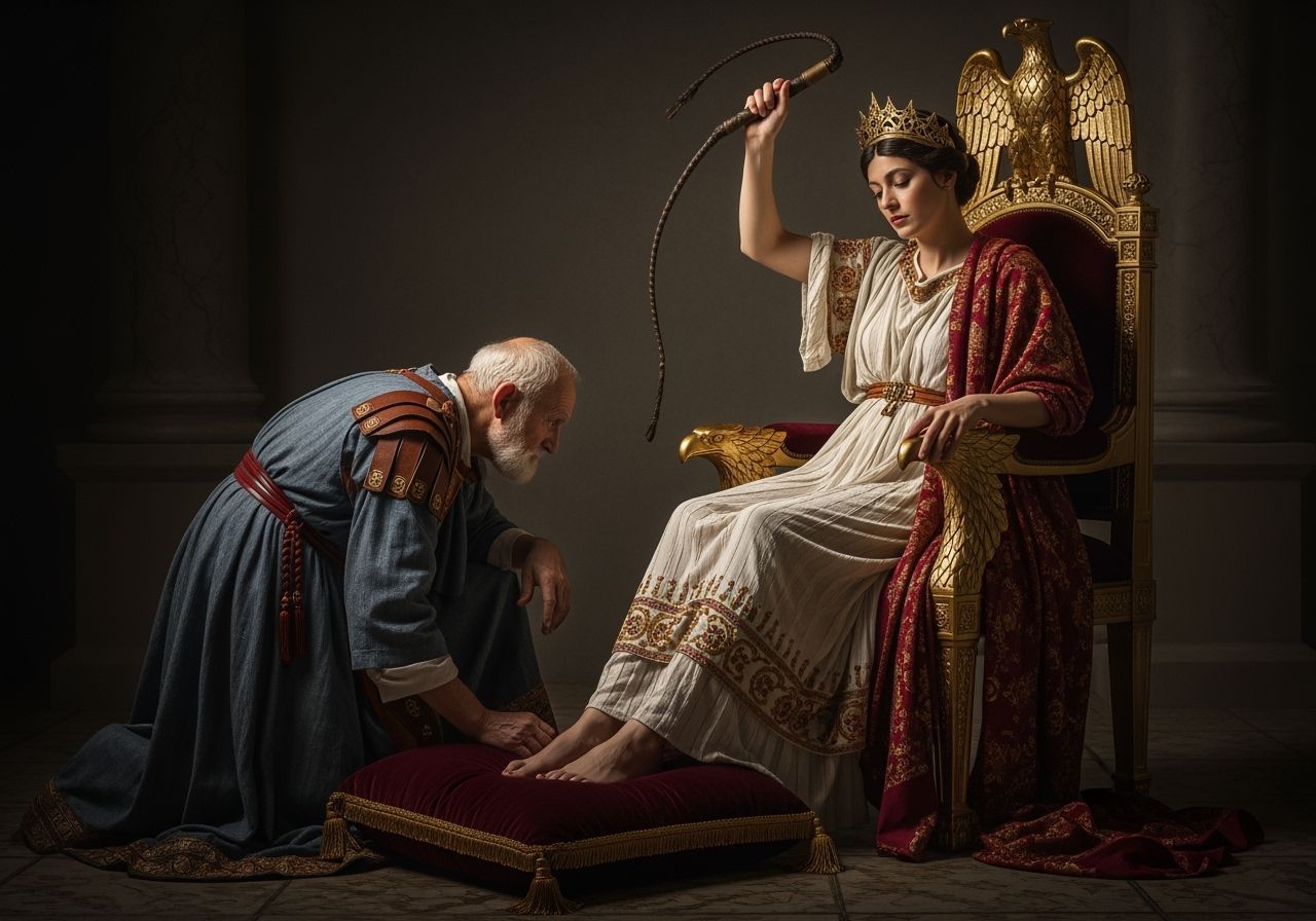 Roman Empress About to Strike Senator, Neoclassical Style