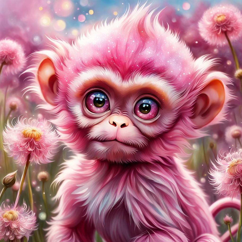 tiny pink monkey