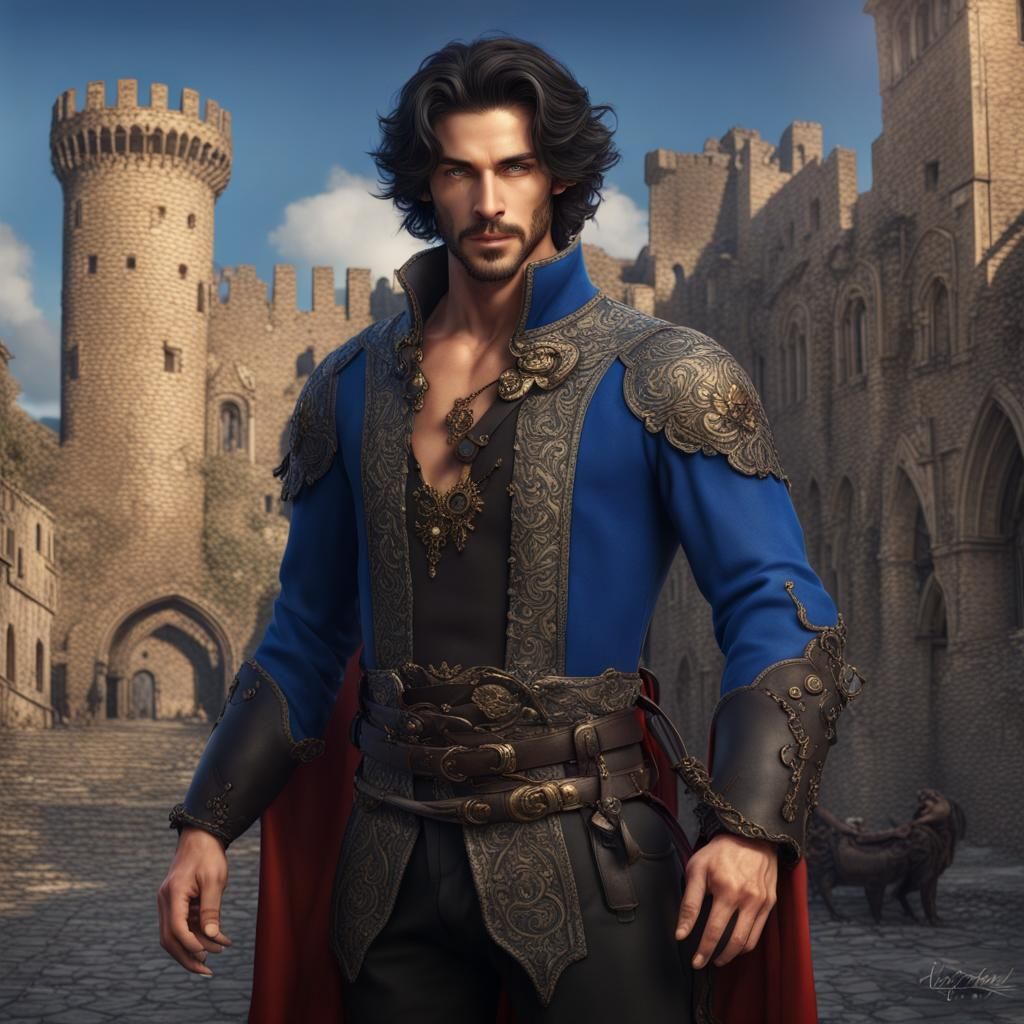 Handsome Italian Prince in Detailed Matte Painting