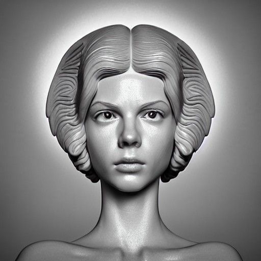 Greta as Angel: Hyperrealistic 3D Portrait