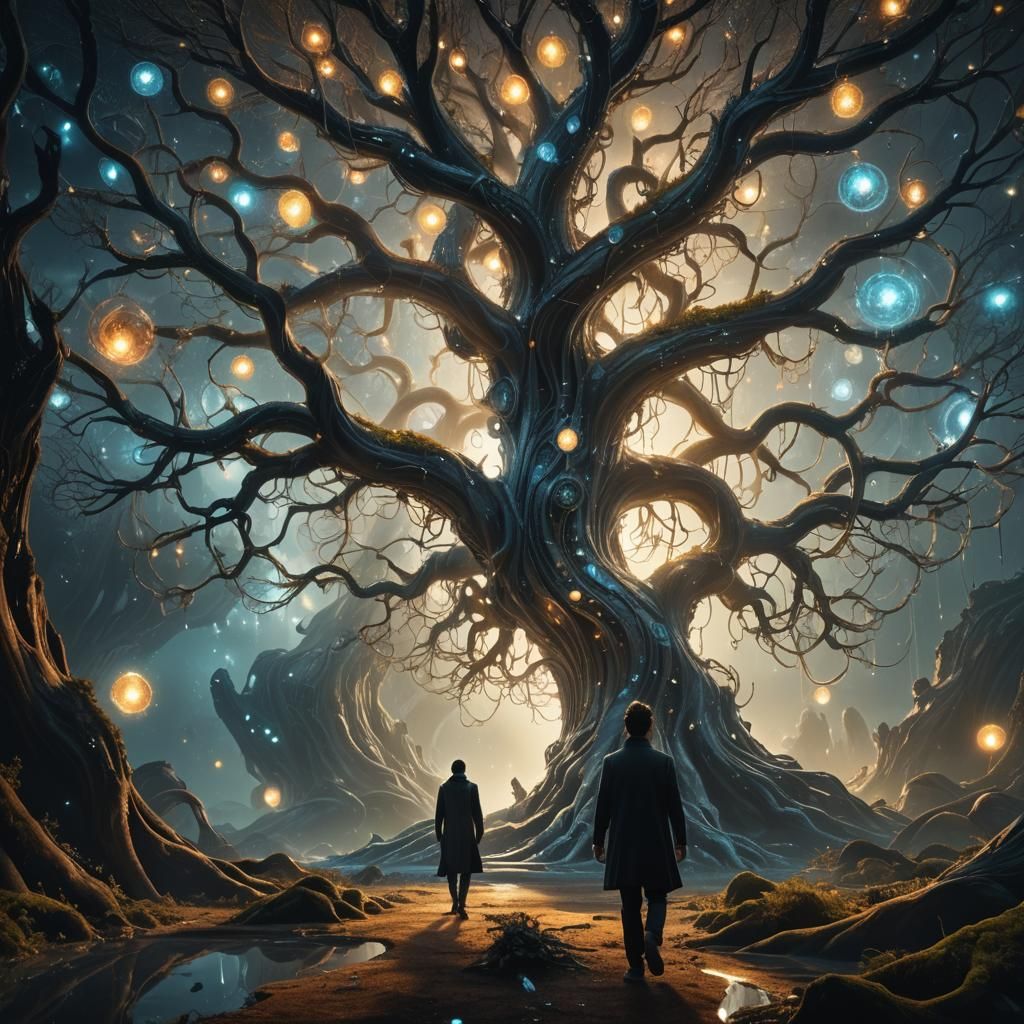 Figure Walking in a Crystalline Tree of Time