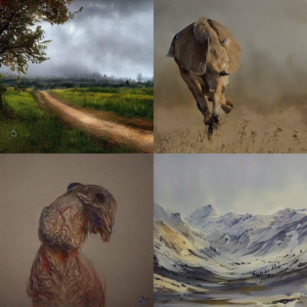 Abstract Portrait with Bold Colors and Textural Brushstrokes