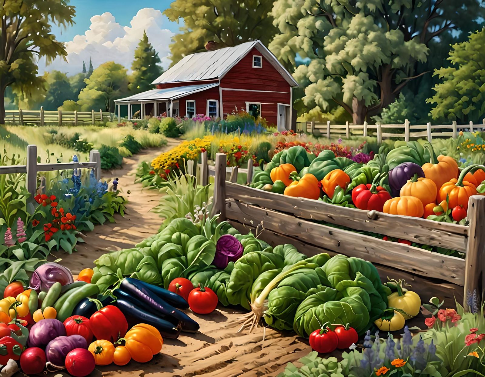 Bountiful Garden with Heirloom Vegetables