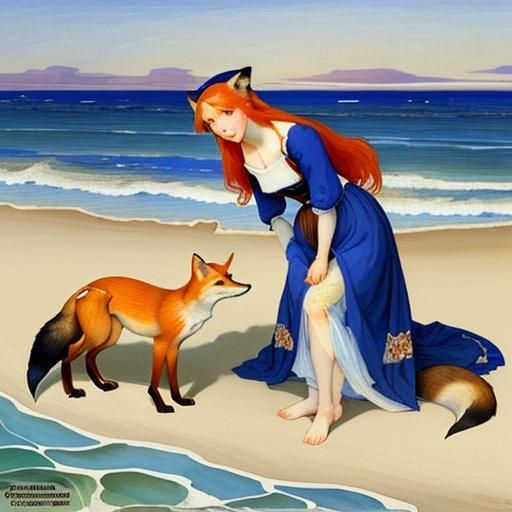 Foxes' Seafaring Adventure: Evocative Illustration