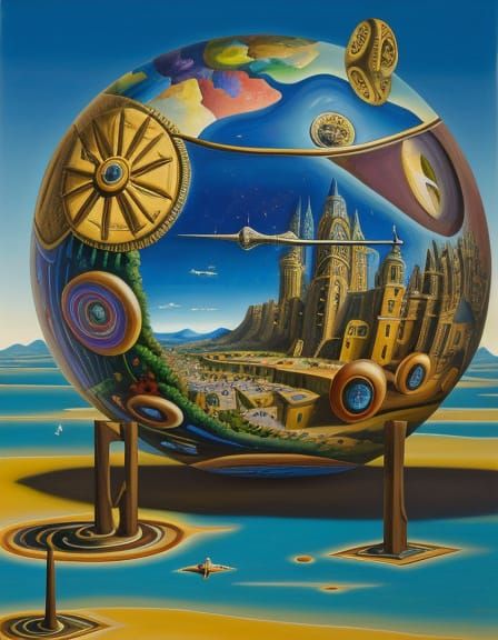 Surrealistic Dali-Inspired Melting Landscape