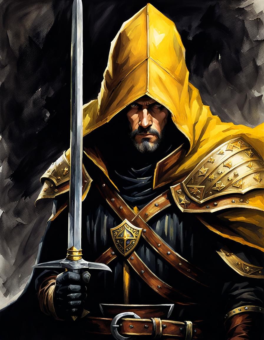 Benevolent Ranger Portrait in Watercolor Style