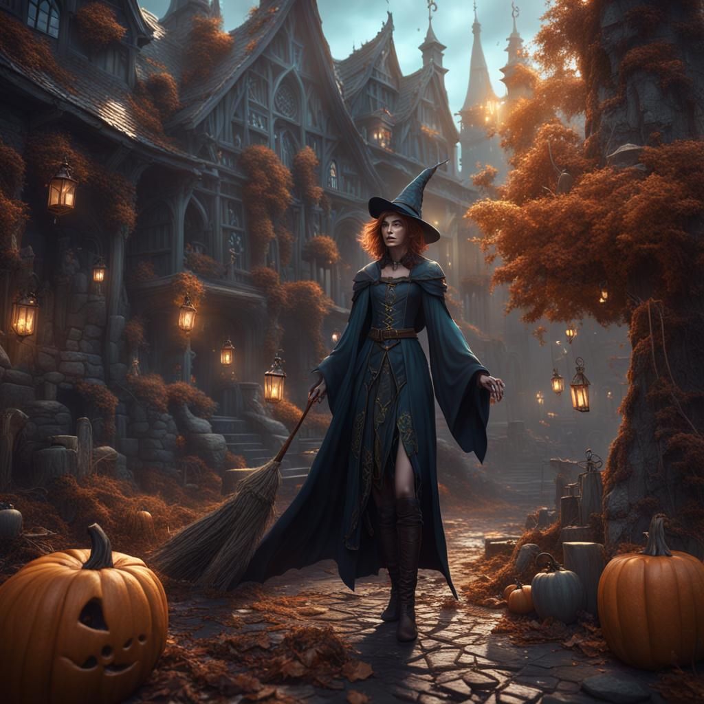 Fantastical Witch Concept Art in Deep Color