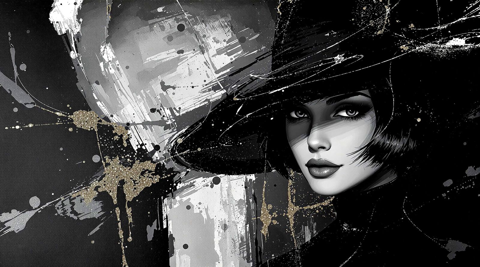 Minimalist Female Portrait in Keith Henning Style