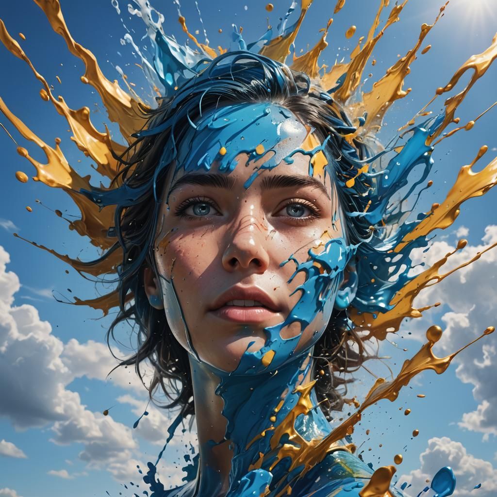 Hyperrealistic Blue Sky Concept Art