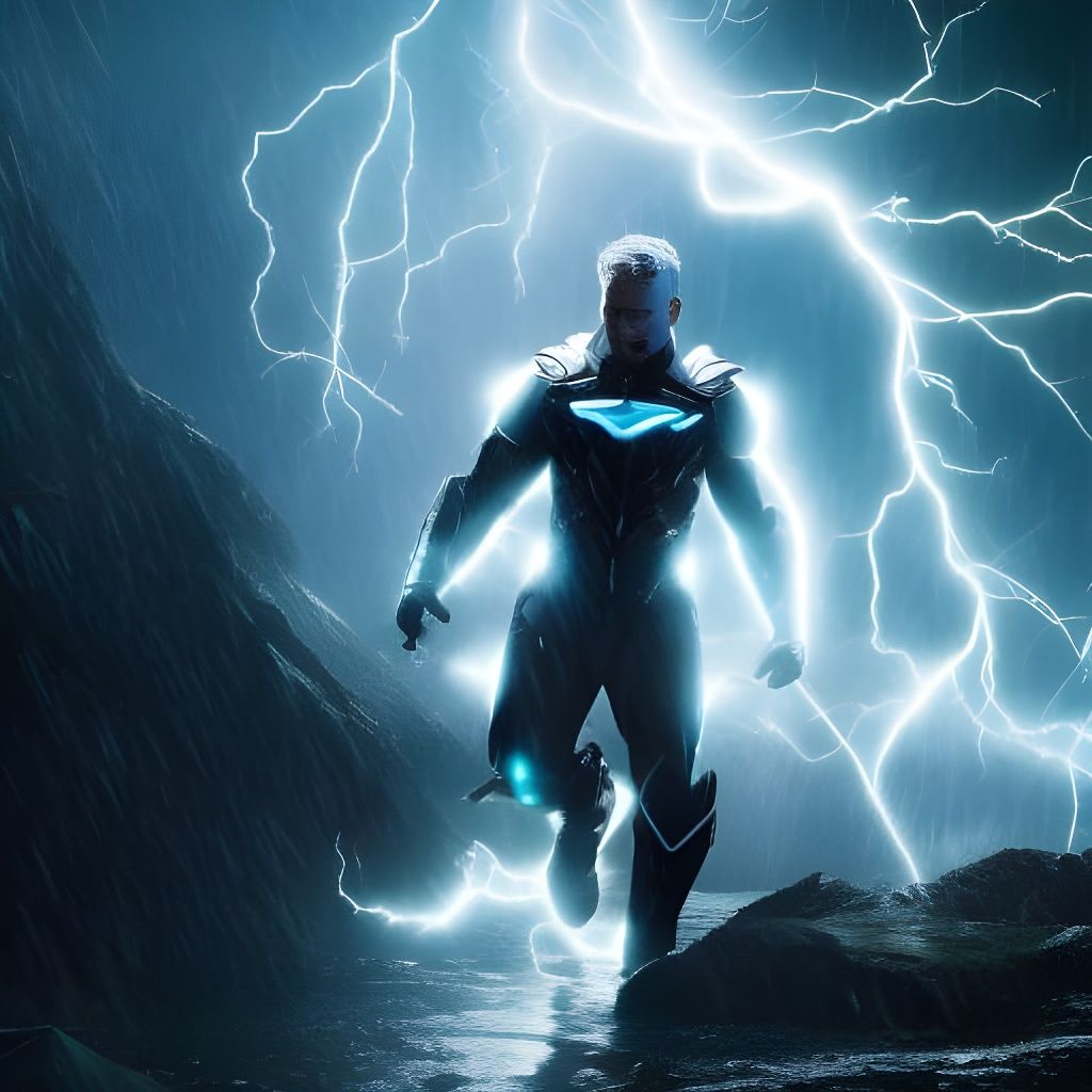 DC Comic Character Runs in Electrical Storm