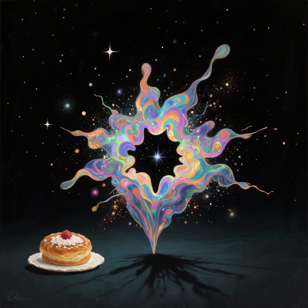 Surreal Cosmic Surprise Emerges in Digital Painting