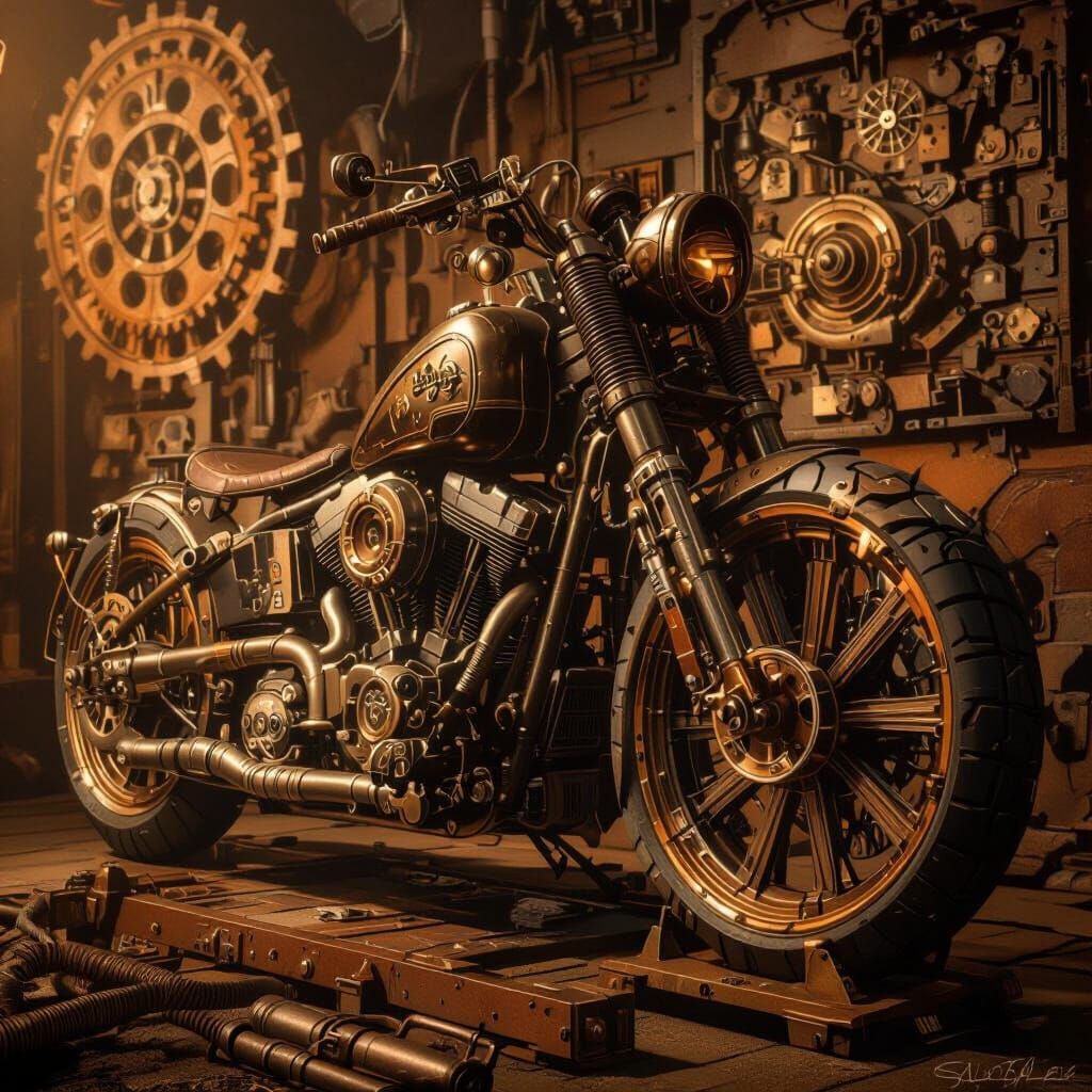 Steampunk Iron Horse in Victorian Style