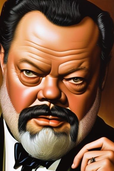 "Orson Welles" Concept art by John Severin and by John Tenniel and by Gustave Doré