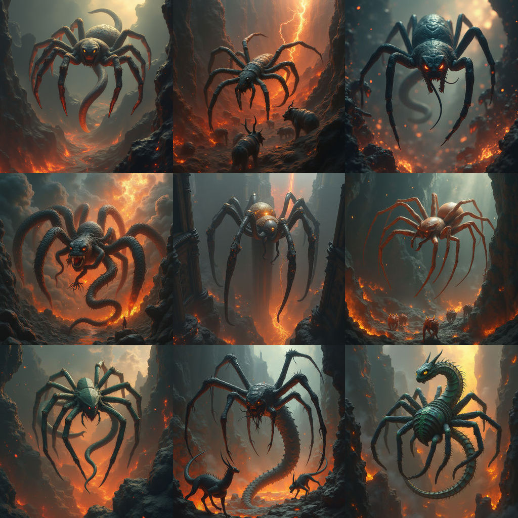 Spider-Snake Hybrid Descends into Hellish Abyss