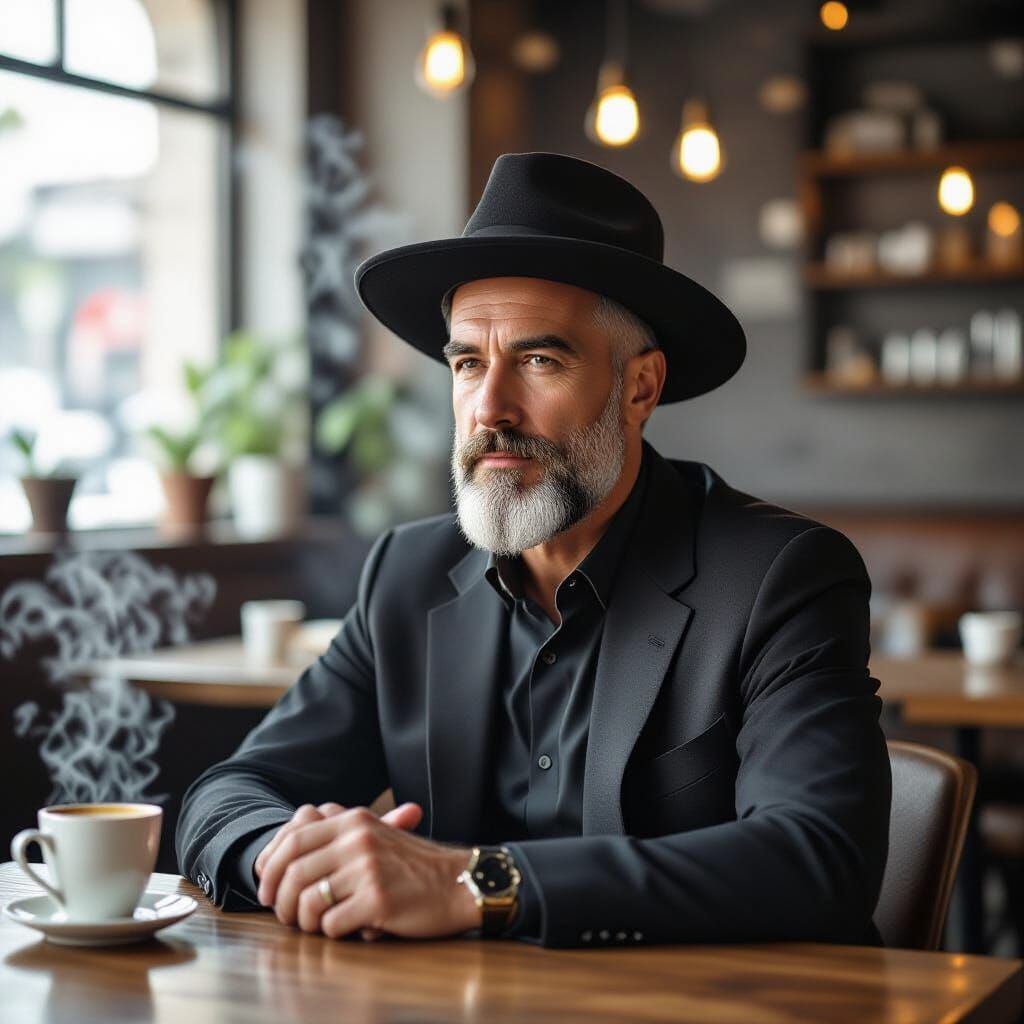 Mysterious Old Man in Surrealist Style