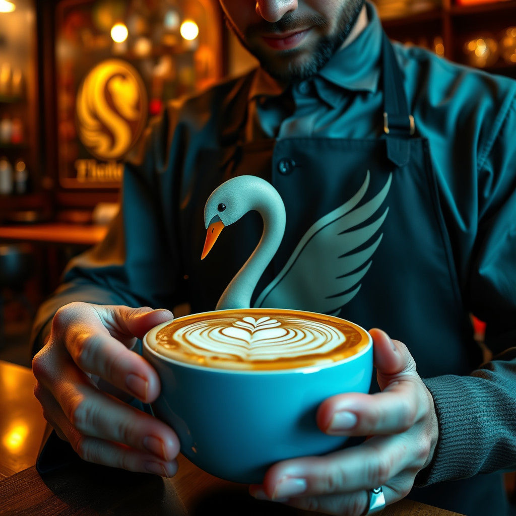 Barista Creates Majestic Steamed Milk Swan