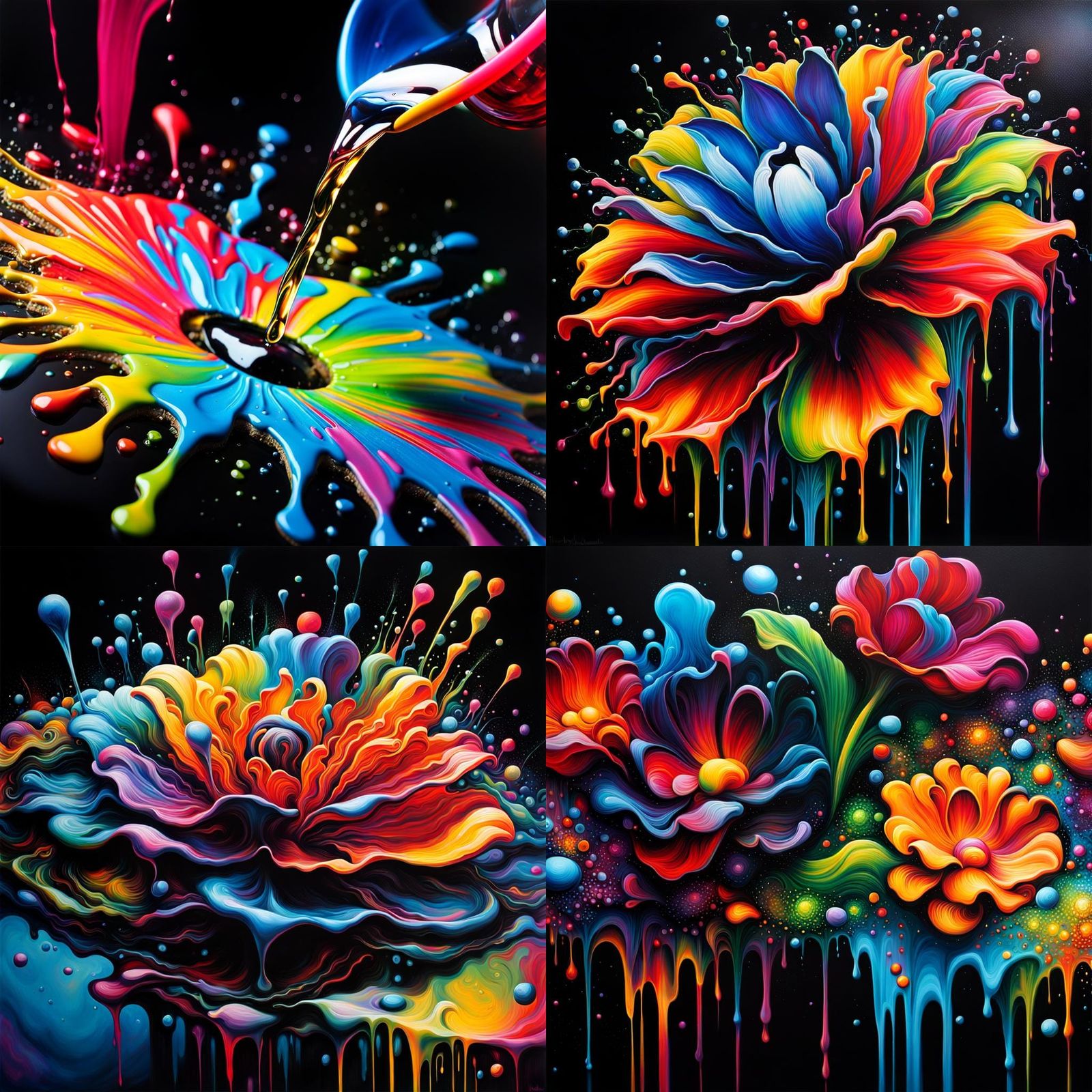 Colorful Glass Flowers