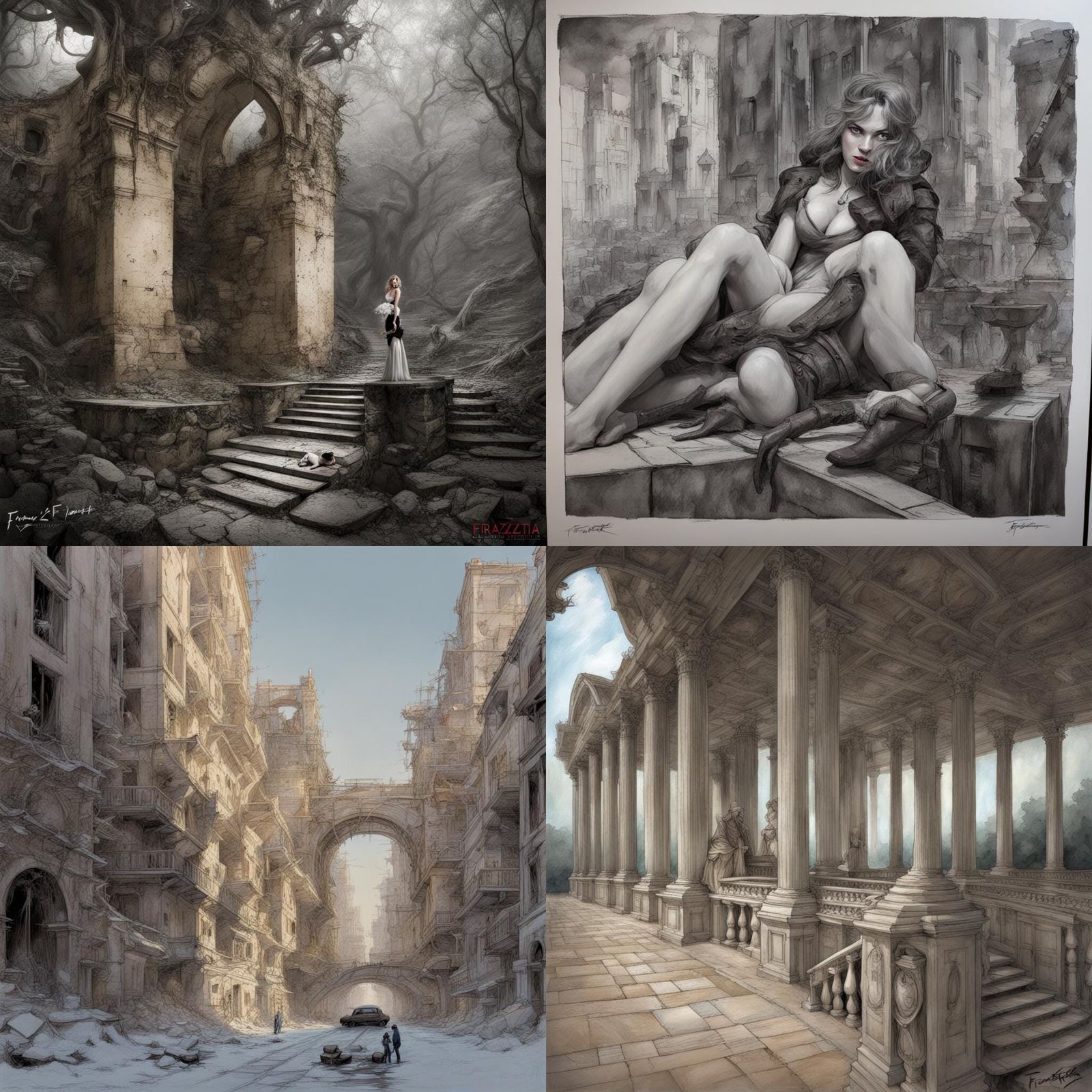 Heroic Fantasy Art in Frazetta Style