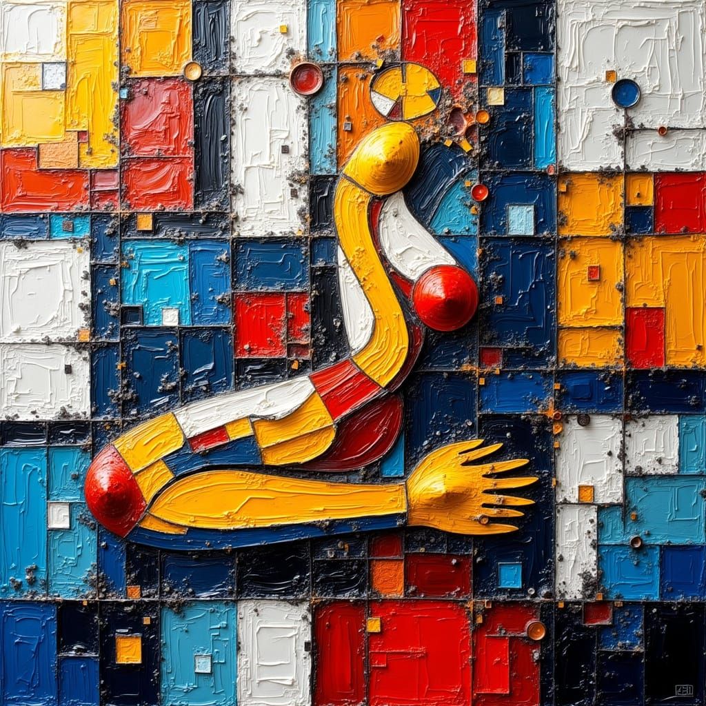 Abstract Painting: Cubist Forms Meet Neoplastic Grids