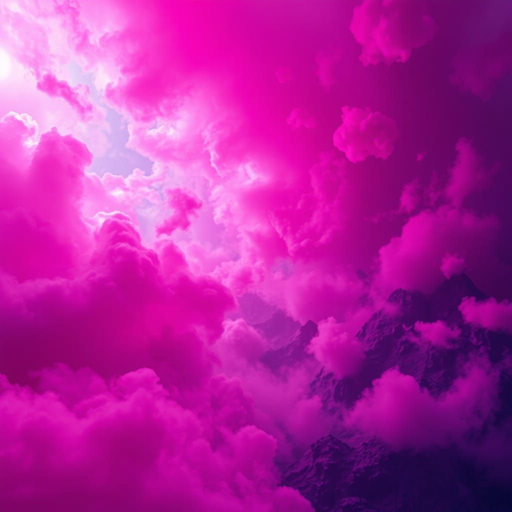 Ethereal Pink Dreamscape in a Surreal Style