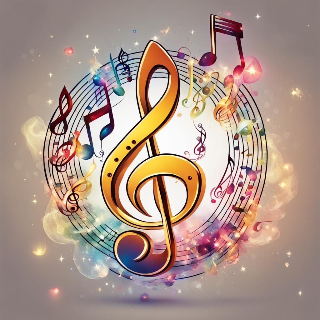 Enchanted Music Note in Magical Glow