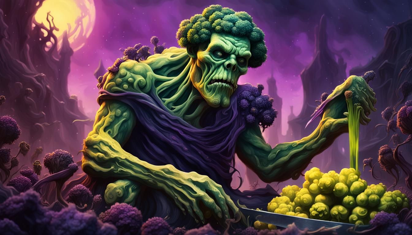 Broccoli Abomination in Apocalyptic Garden