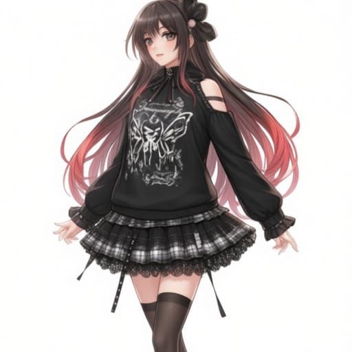 Detailed 3D Anime Girl in Genshin Impact Style