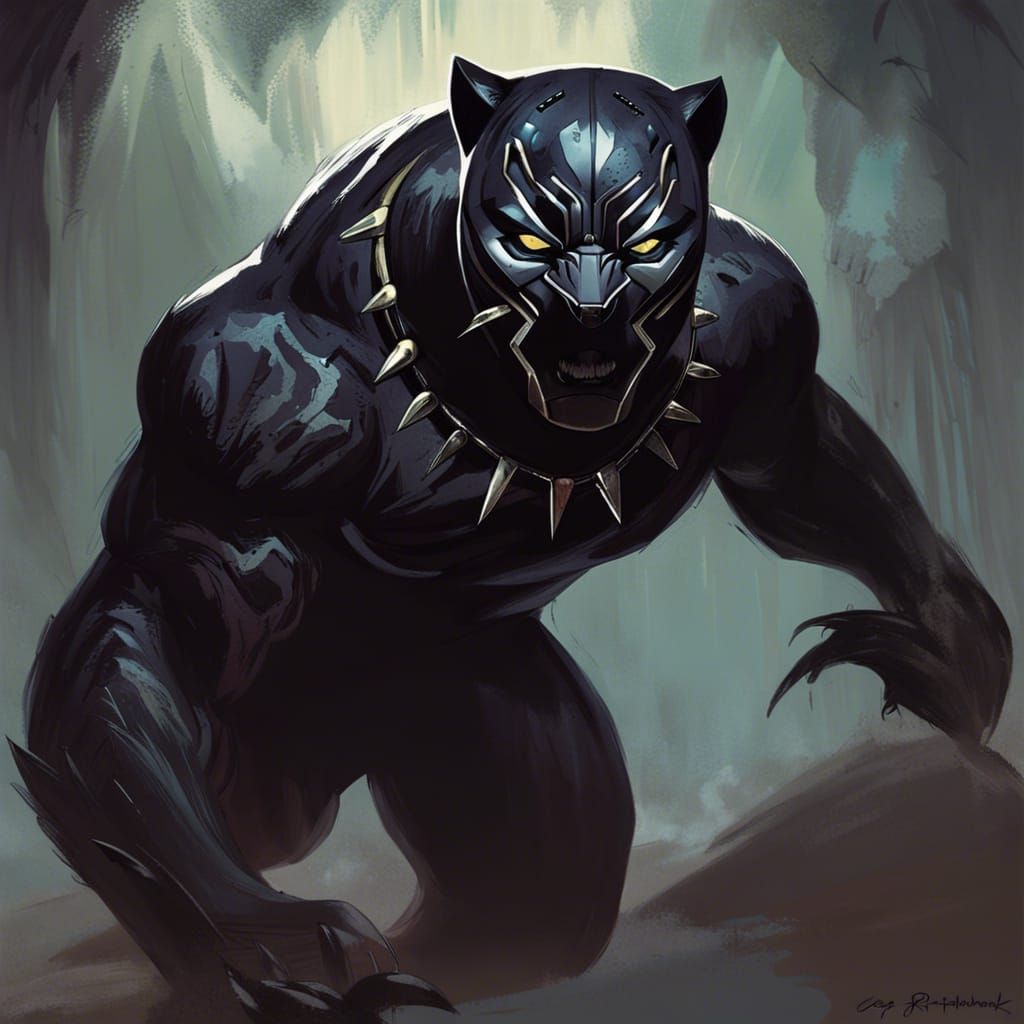 Sinister Black Panther Art