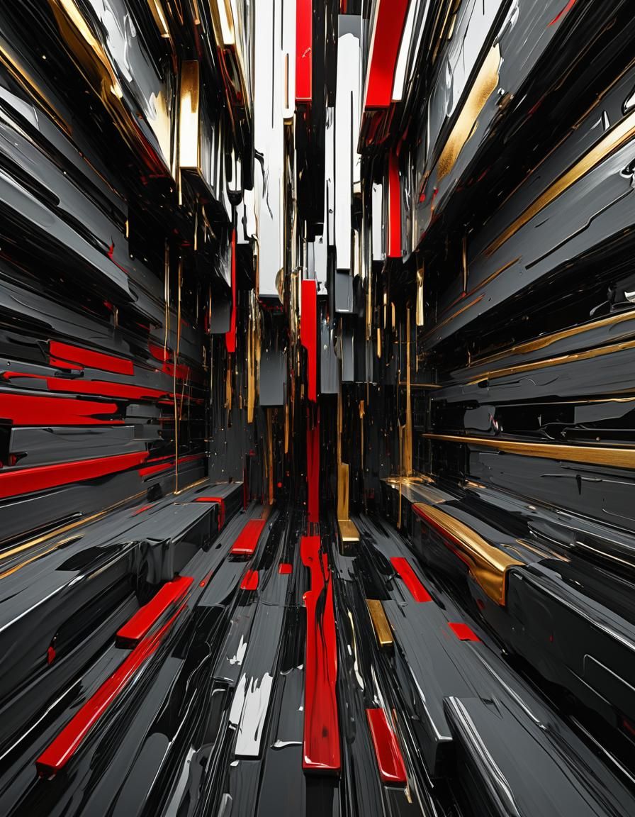 Abstract Expressionism: Bold Geometric Brushwork in Digital ...