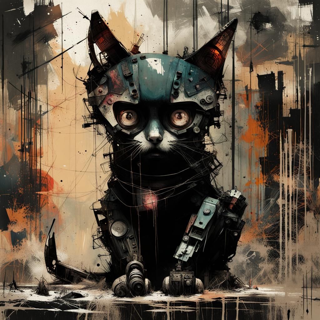 Fantastical Wreckage in Art Brut Style