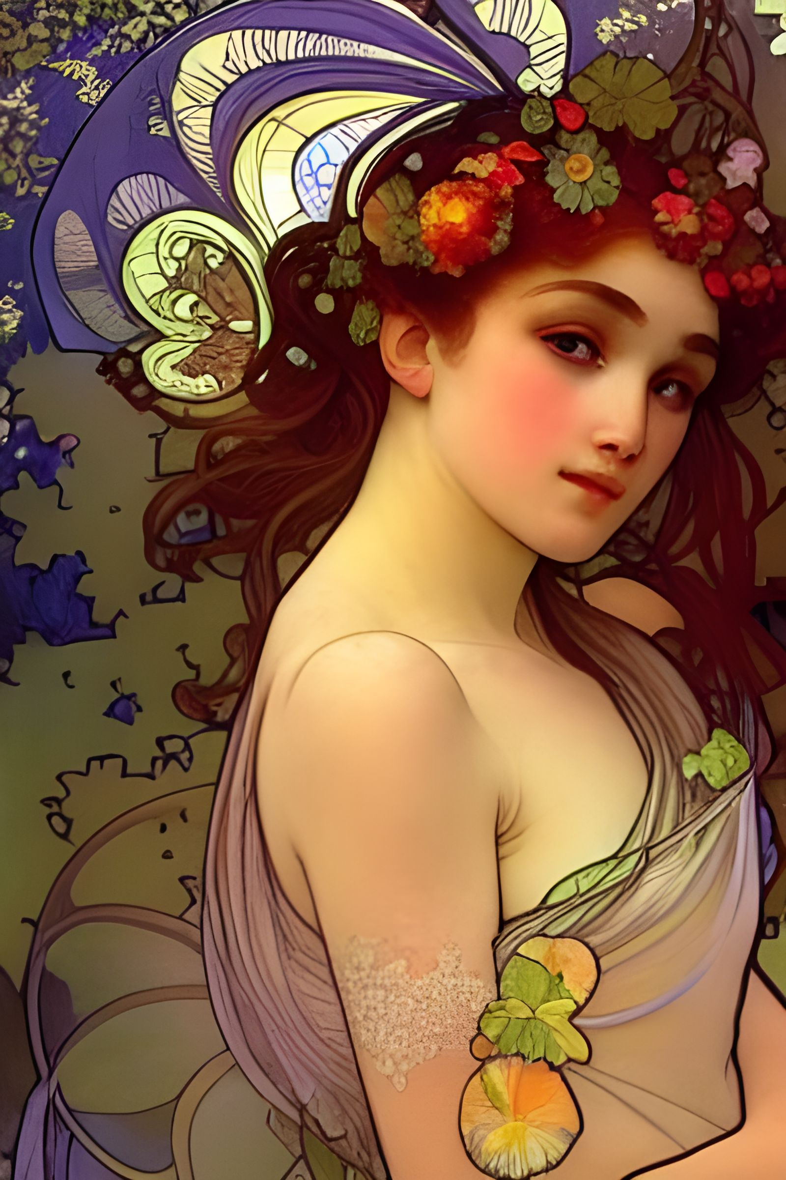 Fairy Fulfilling Wish in Baroque Storybook Style