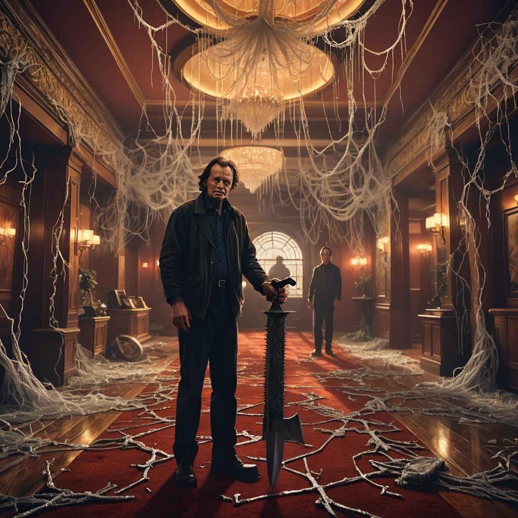 Jack Torrance in Abandoned Overlook Hotel Lobby