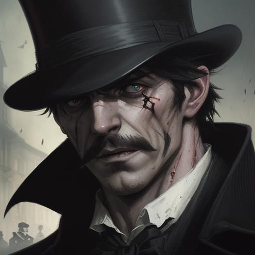 Sinister Jack the Ripper and Detective Holmes