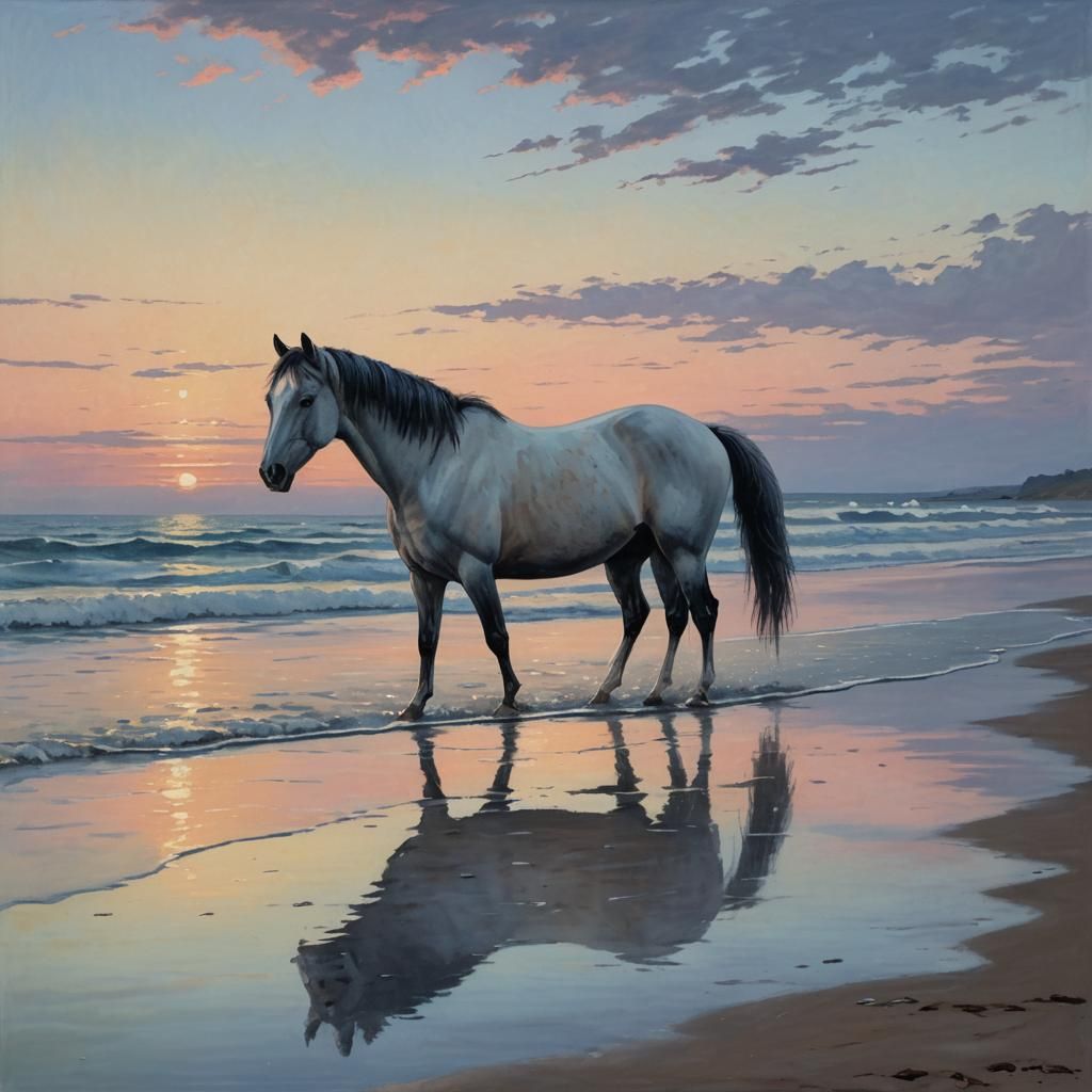 Five Legged Horse at Sunset
