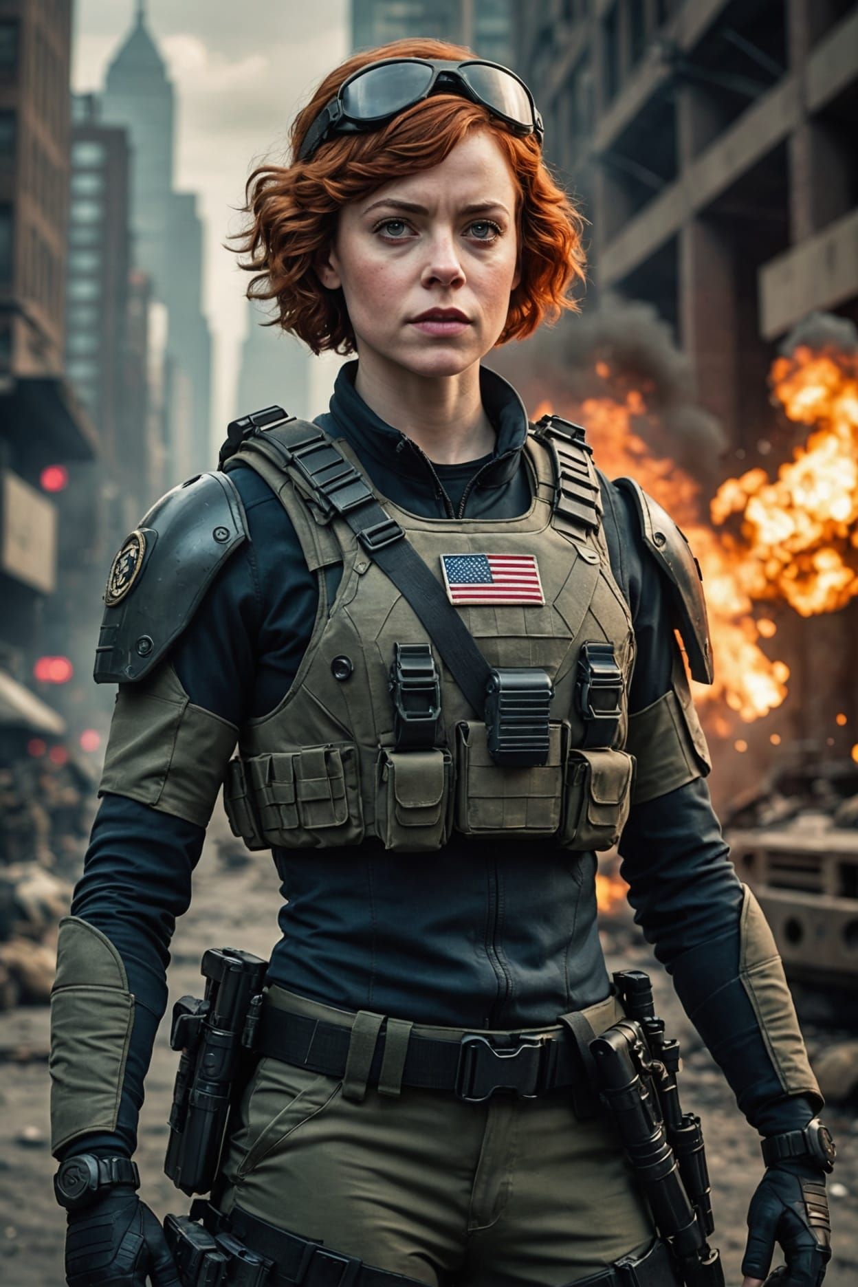 High-Tech Soldier Portrait: Cinematic Digital Art