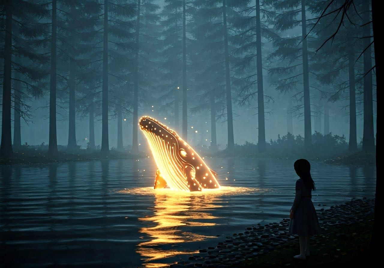 Enchanted Whale Emerges in Surrealistic Art