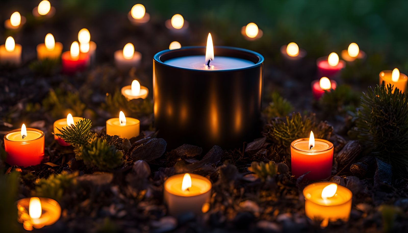 Nocturnal Candles in Nature with Ray Tracing