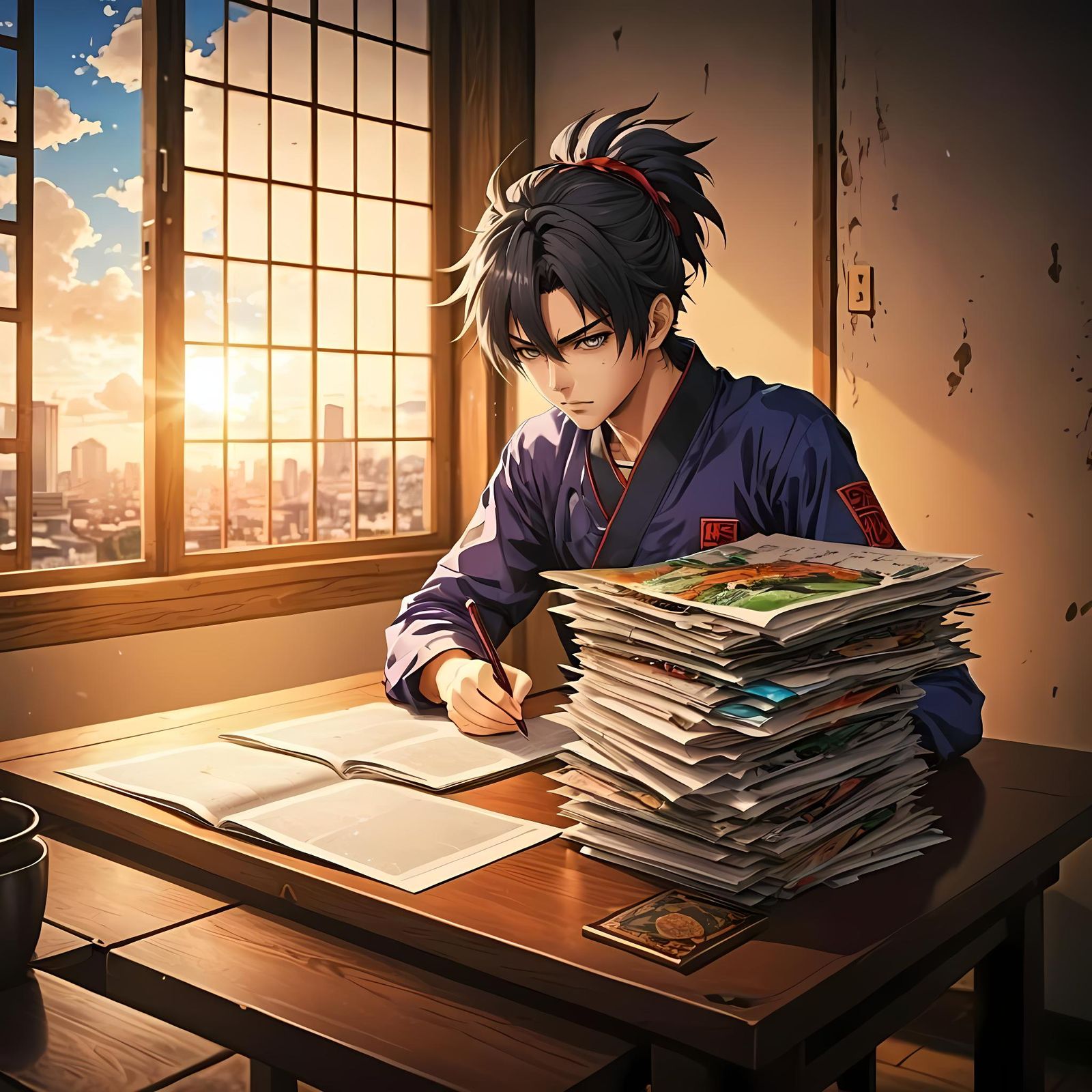 Vivid Anime Artwork with Intricate Details