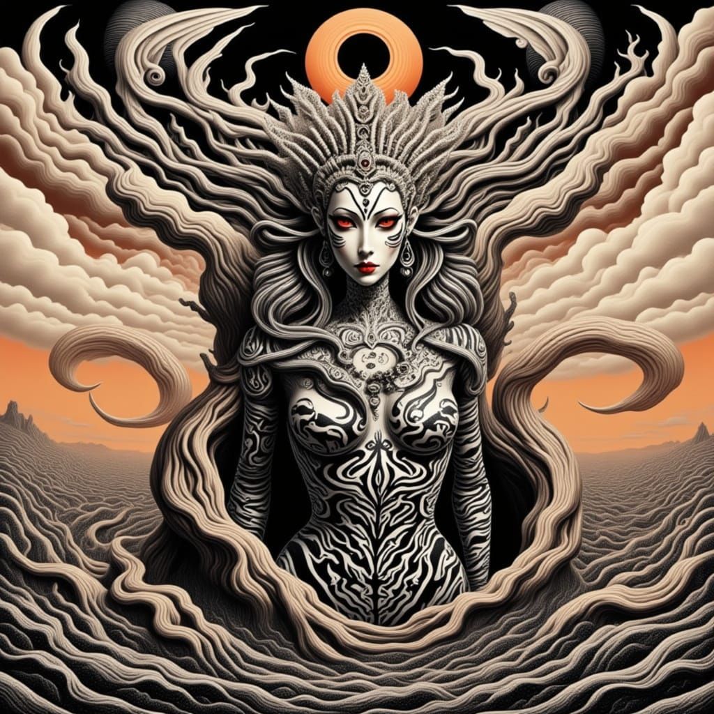 Zebra-Punk Devil with Cinnamon Swirls