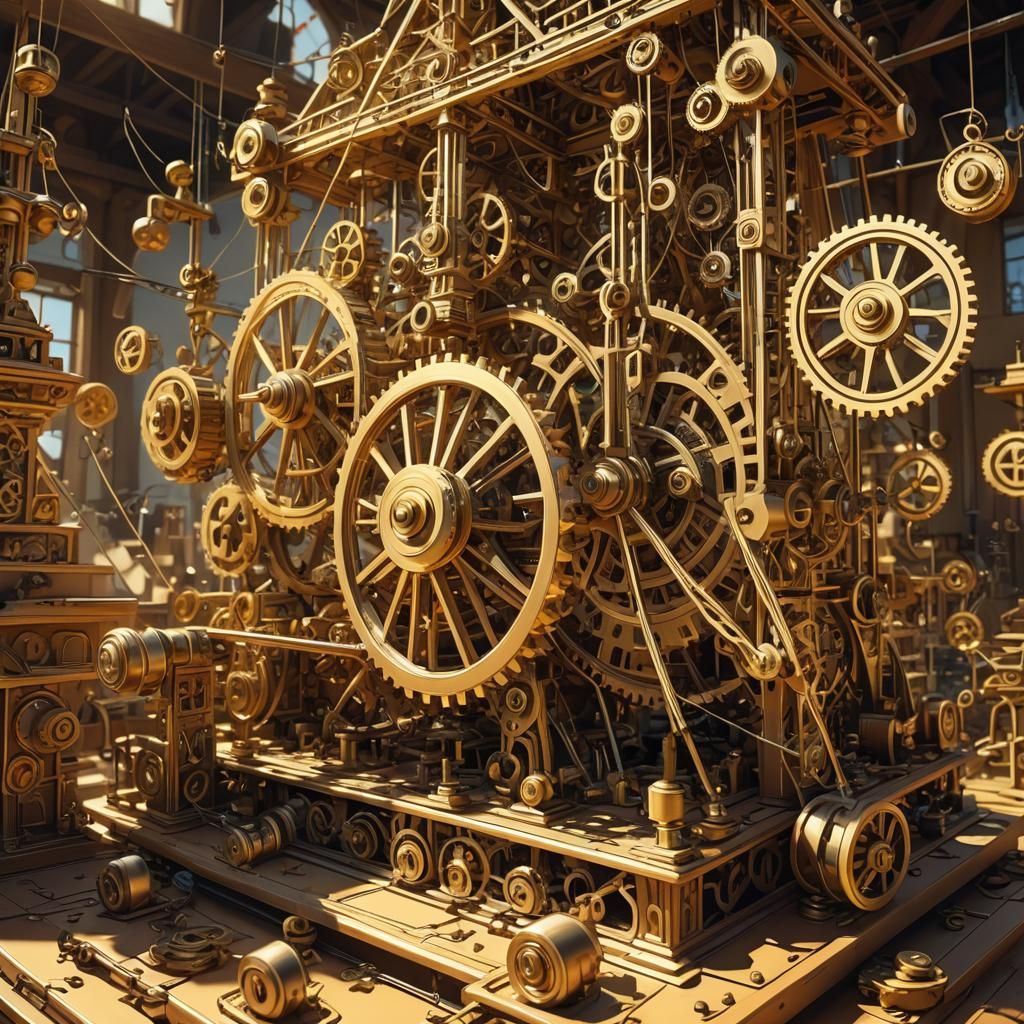 Intricate Rube Goldberg Pyramid Machine