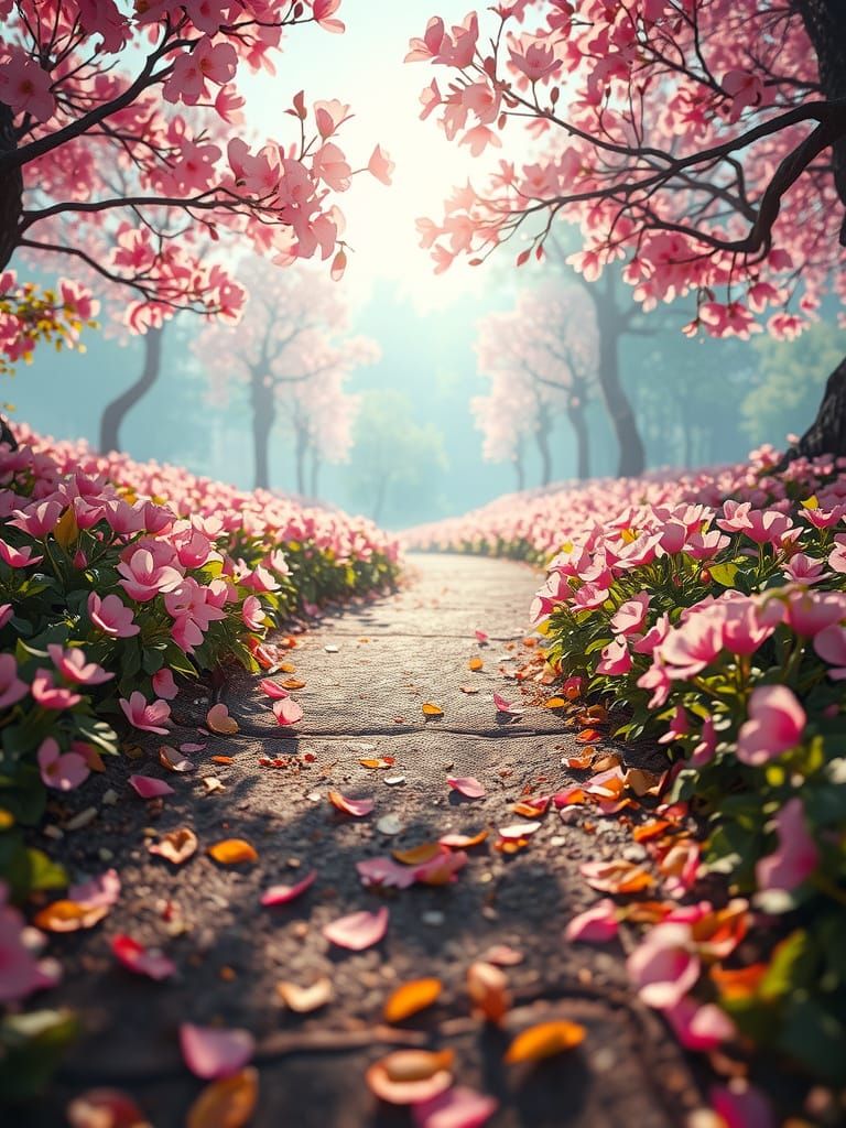 Vibrant Spring Landscape Unfolds with Joy and Wonder