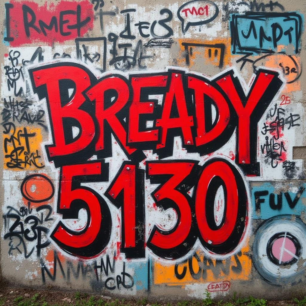 Graffiti Artwork Featuring Street Gang Affiliations in Red